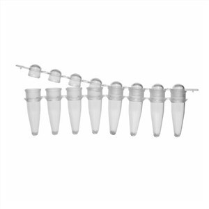 PCR Strip Tubes 0.2 mL, 8-Strip, Flat Optical Caps